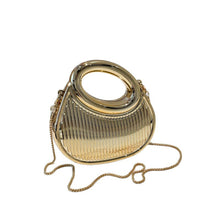 Load image into Gallery viewer, Contrast-Color Embossed Crescent Chain Shoulder Crossbody Bag