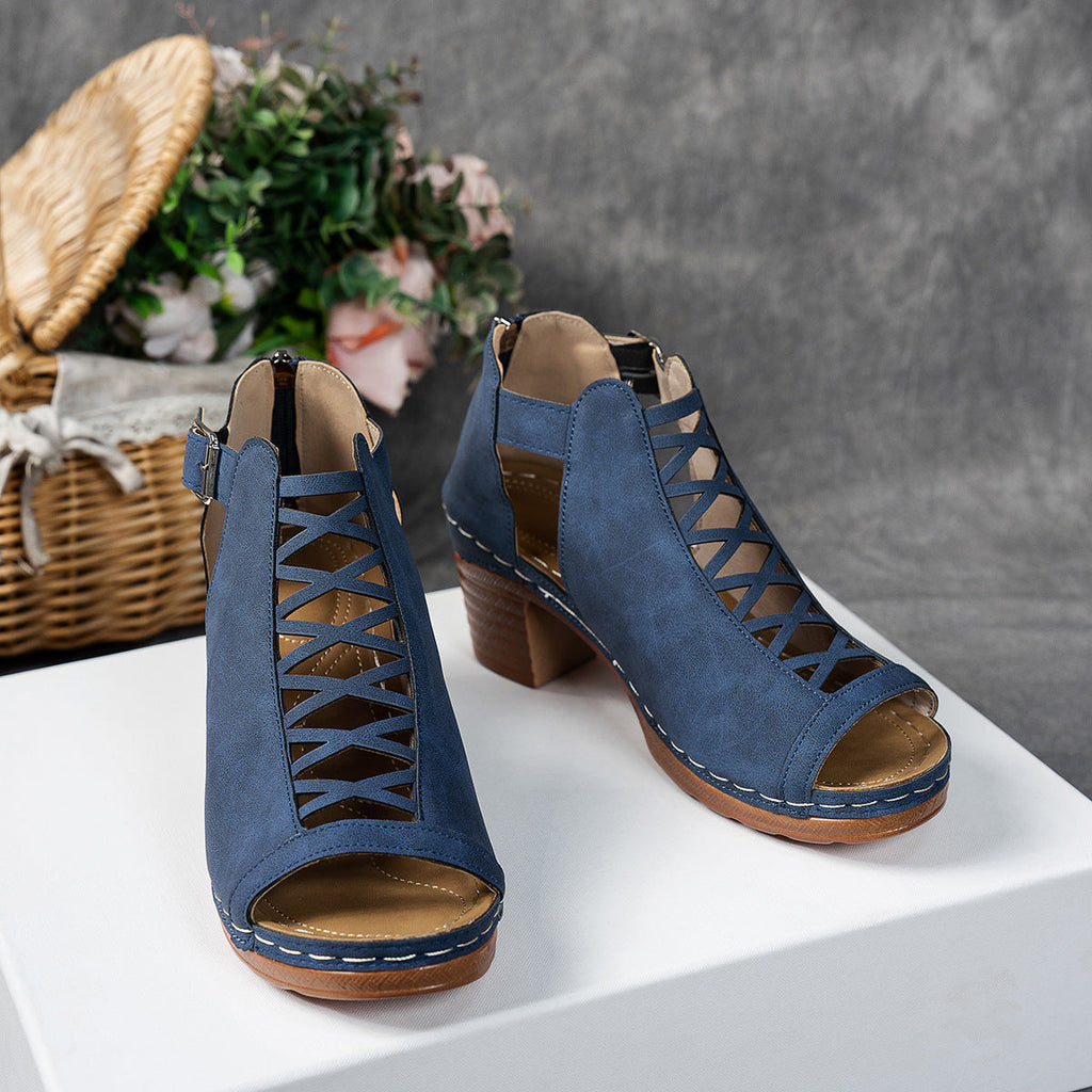 Women's Chunky Heel Sandals – Open Toe Block Heel Sandals for Women | Sizes 6–12