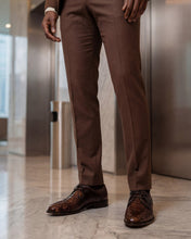 Load image into Gallery viewer, The Valmont Tan Python Leather Derby Men Shoe
