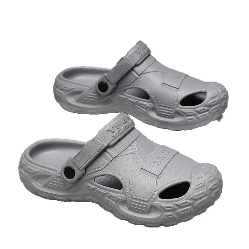 Men's Summer Beach Clogs - Breathable Non-Slip Closed-Toe Outdoor Shoes