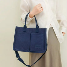 Load image into Gallery viewer, Women's Canvas Tote Bag Large Capacity Multi Pocket Shoulder Crossbody Messenger Bag