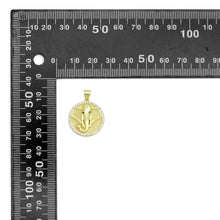 Load image into Gallery viewer, CZ Gold Elephant Head Coin Charm Pendant,Sku#LX860