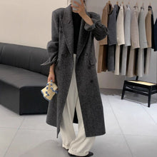 Load image into Gallery viewer, Above-the-knee Long Double-faced Wool Coat For Women