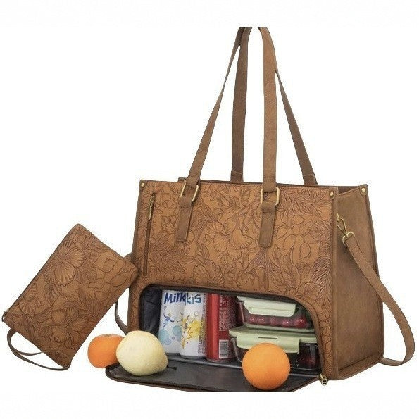 Large Insulated Tote Bag & Crossbody Combo – Women's Lightweight Everyday Carry Bag