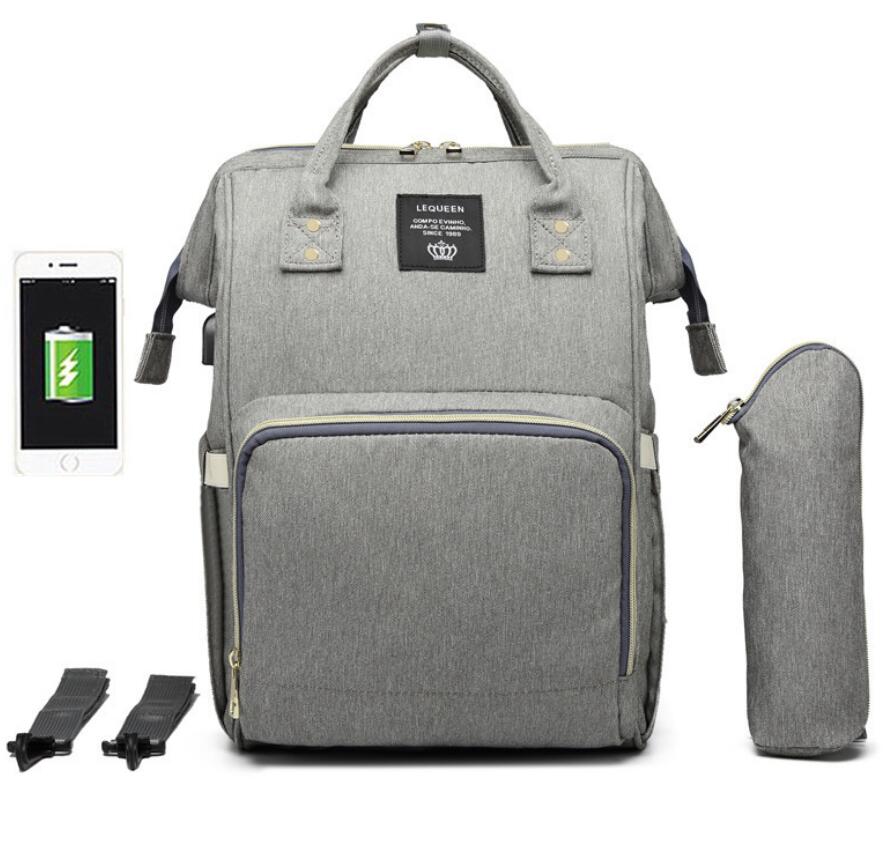 Waterproof Diaper Bag Backpack with USB Charging Port | Large Capacity Travel Nursing Bag for Moms & Dads