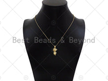 Load image into Gallery viewer, 18K Dianty Gold Female Body Shape Pendant/Charm,Femnist Jewelry Charm, Necklace Bracelet Charm Pendant,12x27mm, Sku#LK279