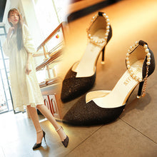 Load image into Gallery viewer, Women's Cutout Platform Sandals | Waterproof Open-Toe Metallic Heels
