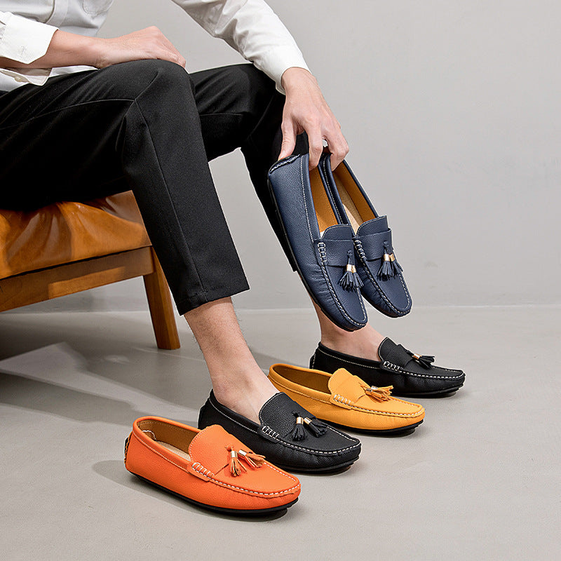 Men's Versatile Slip-On Casual Loafer Shoes | Breathable Suede Leather Comfort Flats