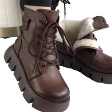 Load image into Gallery viewer, Women's Fleece-Lined Insulated Snow Boots | Soft Leather Side-Zip Winter Boots