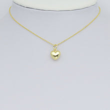 Load image into Gallery viewer, Cute Puffy Gold 3D Heart Shape Charm Pendant, Sku#LD655
