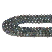 Load image into Gallery viewer, Natual Green Dragon Vein Agate Round Smooth Beads, Sku#U1767