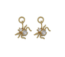 Load image into Gallery viewer, Gold CZ Spider Charm, Sku#B220