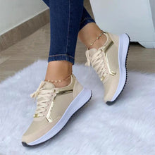 Load image into Gallery viewer, Women's Lace-Up Mesh Sneakers | Breathable Round-Toe Flat Sports Shoes