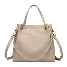 Load image into Gallery viewer, Women's Genuine Leather Bucket Tote Bag – Large Capacity | Black, Gray, Caramel