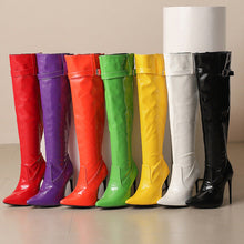 Load image into Gallery viewer, Women's Thigh-High Stiletto Boots - Pointed Toe Over-the-Knee Fashion Boots with Side Zipper