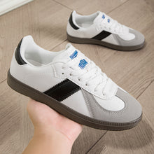 Load image into Gallery viewer, Women's Leopard Print Lace-Up Casual Sneakers | Color-Block Low-Top Flat Shoes
