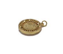Load image into Gallery viewer, Gold CZ Prayer Hands Cross Coin Charm, Sku#LX96