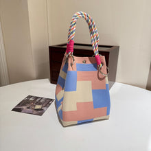 Load image into Gallery viewer, Women's Knitted Tote Bag - Large Capacity Magnetic Closure Bucket Bag