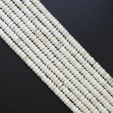 Load image into Gallery viewer, White Turquoise Rondelle Smooth Beads, Sku#U1833