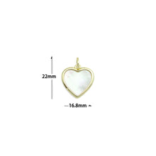 Load image into Gallery viewer, White Pearl Gold Heart Charm Pendant,Sku#LX879