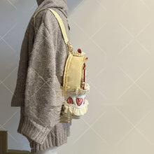 Load image into Gallery viewer, Strawberry Cream Cake Plush Backpack – Cute Kawaii Suede Bag for Women