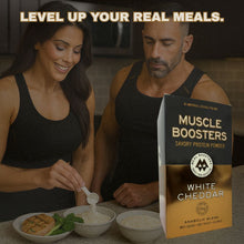 Load image into Gallery viewer, Muscle Boosters White Cheddar Box - Organic Grass-Fed Whey Protein Isolate (10 Single Serve Packs)