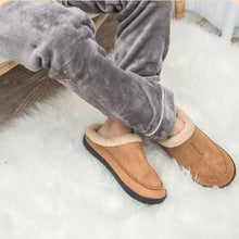 Load image into Gallery viewer, Men's Fur-Lined Non-Slip Bean Slippers | Warm Indoor Cotton Shoes | EU 39–49