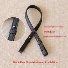 Load image into Gallery viewer, Genuine Leather Bag Strap Replacement – Adjustable Spaghetti Shoulder Strap with Gold &amp; Silver Stud Detail
