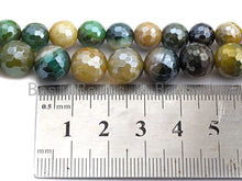 Load image into Gallery viewer, Gorgeous Agate Attachment Necklace with Large CZ Pave Silver clasp, 18 long, 8mm/10mm beads size, sku#D43