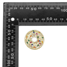 Load image into Gallery viewer, Baguette CZ Donut Shape Pendant, Sku#LX319
