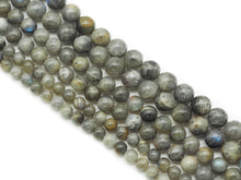 Load image into Gallery viewer, Natural Round Smooth Labradorite Beads, Sku#HY11