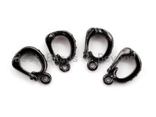 Load image into Gallery viewer, Black CZ Pave On Black Micro Pave Enhancer Bail with Latch-Back Closure, Pave Clasp, Pave Pendant Enhancer, 3x11mm,sku#H117