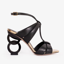 Load image into Gallery viewer, The Duffryn Black T-Strap Leather Women Sandal