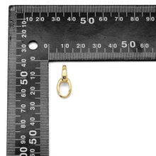 Load image into Gallery viewer, Plain Gold Oval Link Charm Holder/Snap Click Clasp/Chain Link, SKU#Y836