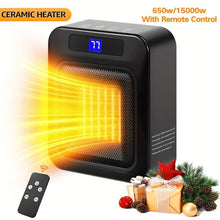 Load image into Gallery viewer, Space Heater for Indoor Use – 1500W Ceramic with Remote &amp; Timer