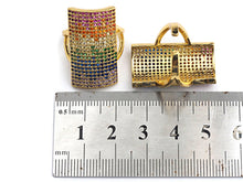Load image into Gallery viewer, Multicolor CZ Rectangle Statment Ring,X62