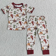 Load image into Gallery viewer, Boy Horse Print Short Sleeve Outfits
