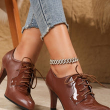 Load image into Gallery viewer, Women's Deep V-Cut Pointed Toe Chunky Heel Mid-Ankle Boots | Black &amp; Dark Brown