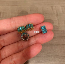 Load image into Gallery viewer, 6x10mm CZ Micro Pave Big Hole Tube Beads, Purple/Green/Black/Pink Cubic Zirconia Spacer Beads, European Large Hole Beads, sku#G271
