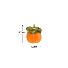Load image into Gallery viewer, Orange Enamel Persimmon Charm Pendant,Sku#LK1233