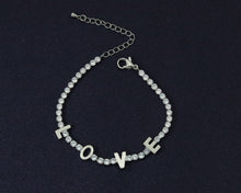 Load image into Gallery viewer, CZ Love Word Bracelet, Sku#B172