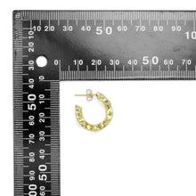 Load image into Gallery viewer, Hammered Gold Wiggle wave line  Earrings, Sku#A265