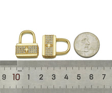 Load image into Gallery viewer, CZ Padlock Charm, Sku#B137