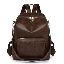 Load image into Gallery viewer, Women's Large Capacity Backpack - Waterproof PU Leather Commuter Backpack with Multiple Pockets