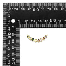 Load image into Gallery viewer, Colorful Teardrop CZ Connector Charm, Sku#LX310