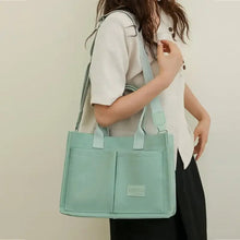 Load image into Gallery viewer, Women's Canvas Tote Bag Large Capacity Multi Pocket Shoulder Crossbody Messenger Bag