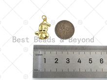 Load image into Gallery viewer, Dainty 18K Gold Cute Snowman Shape Pendant, Christmas Charm Pendant,15x20mm, Sku#LK215