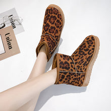 Load image into Gallery viewer, Women's Faux Fur Snow Boots | Suede Flat Heel Winter Ankle Boots