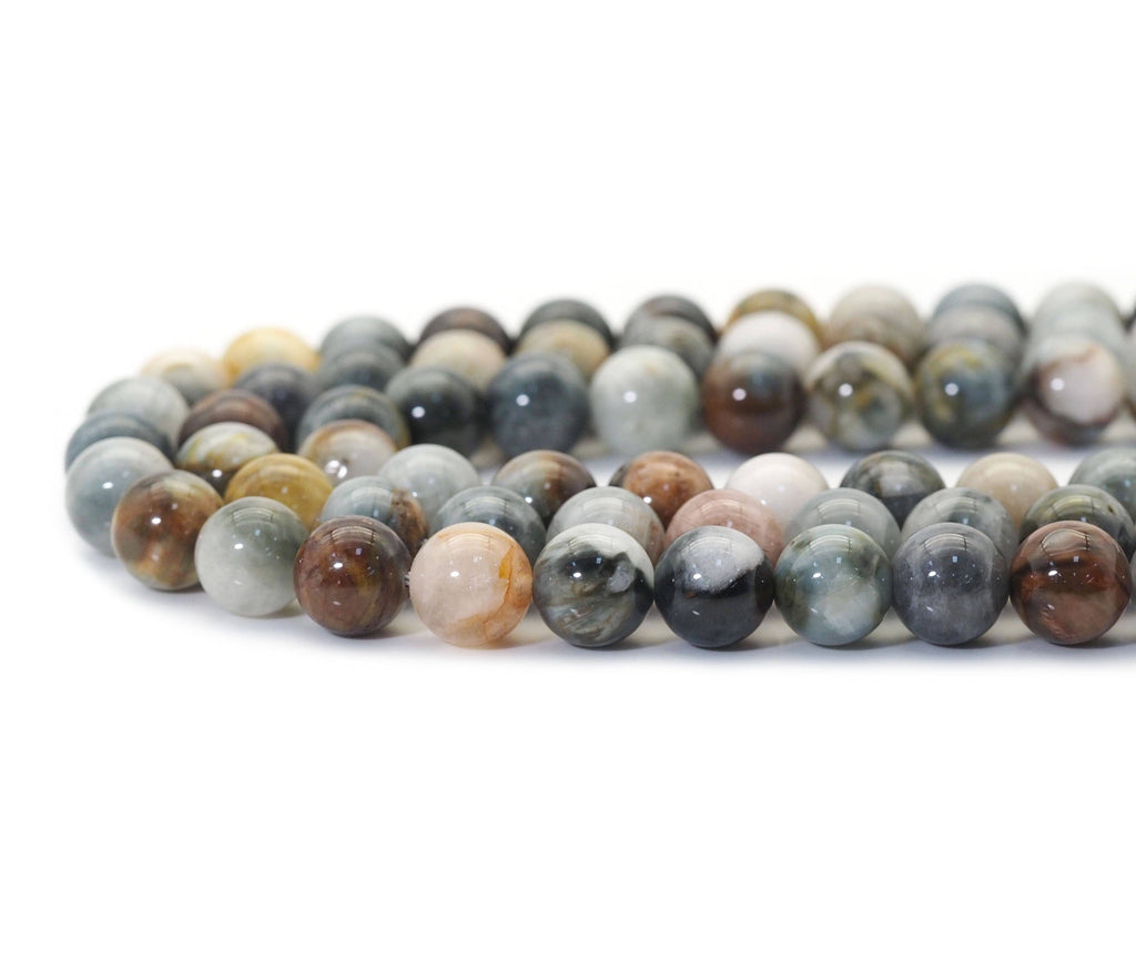 Genuine Quality Fire Hawk's Eye Round Smooth Beads, 6mm/8mm/10mm Eagle Eye, Sku#U1464