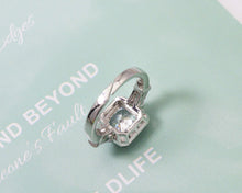 Load image into Gallery viewer, CZ Square Adjustable Ring, Sku#B171